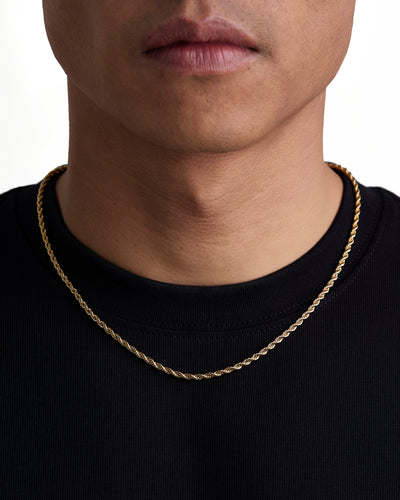 THE ROPE - 3mm 麻花項鍊 (18K Gold)
