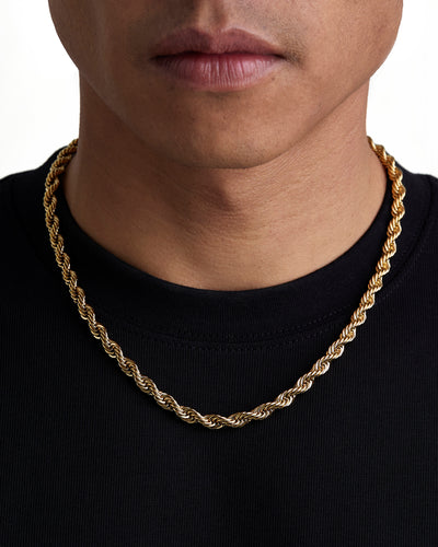 THE ROPE - 6mm 麻花項鍊 (18K Gold)