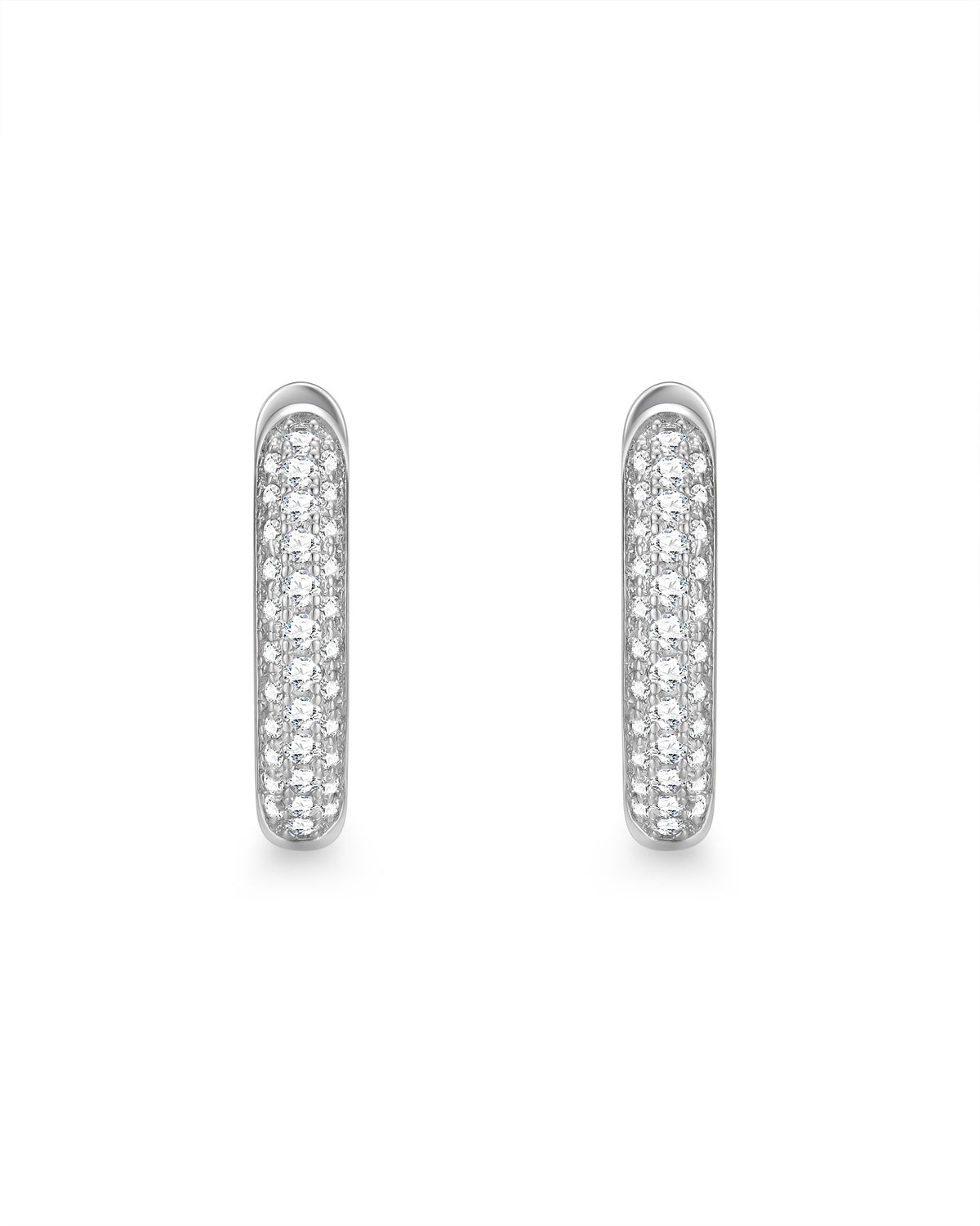 White gold diamond earrings by Iceman Society