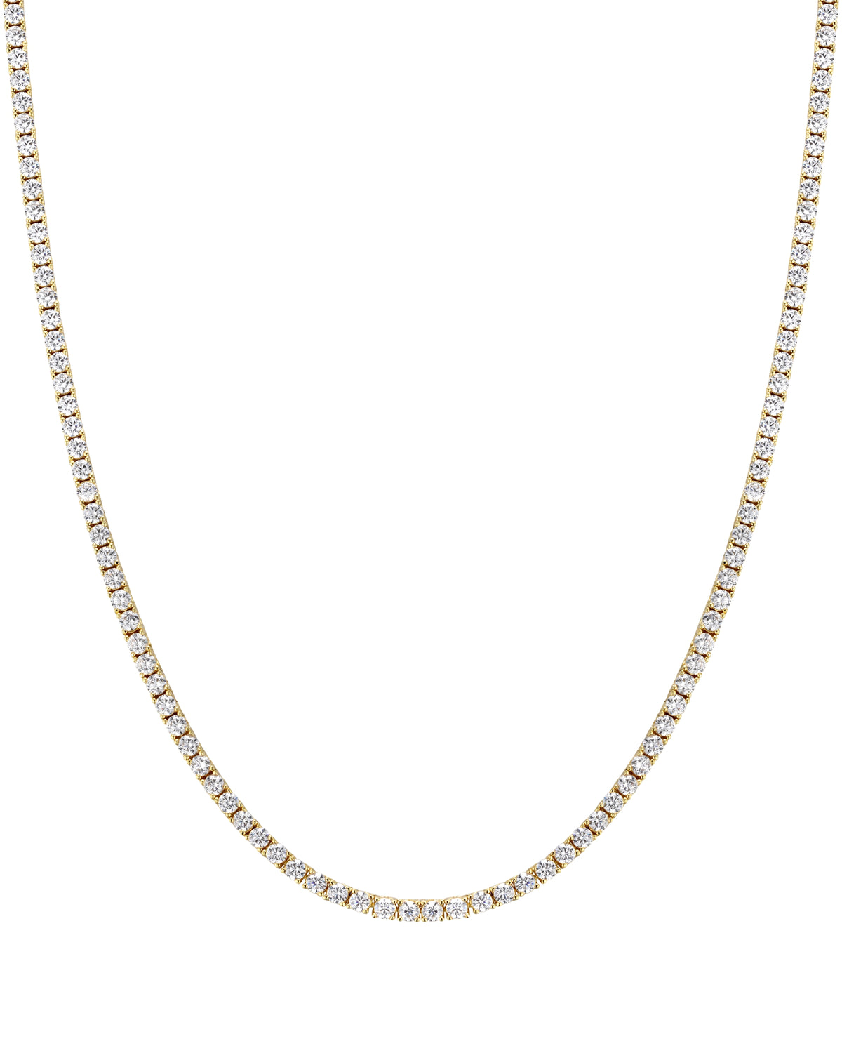 3mm 18k gold tennis necklace by Iceman Society