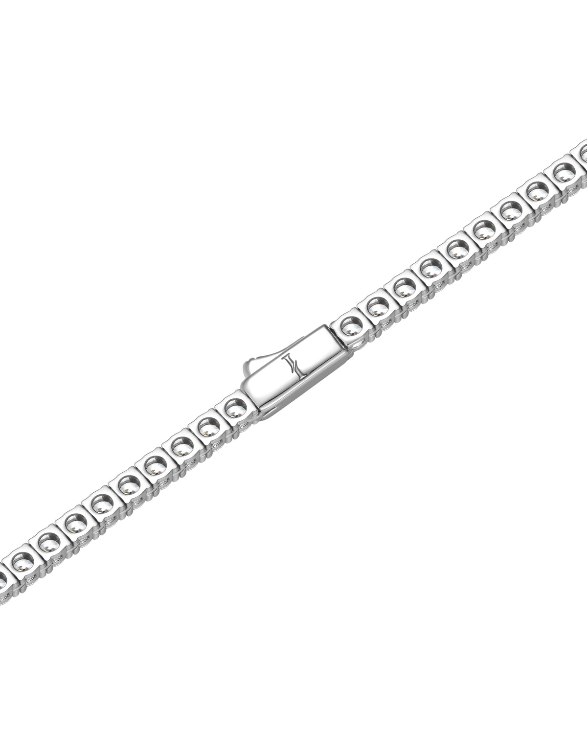 3mm white gold tennis necklace by Iceman Society