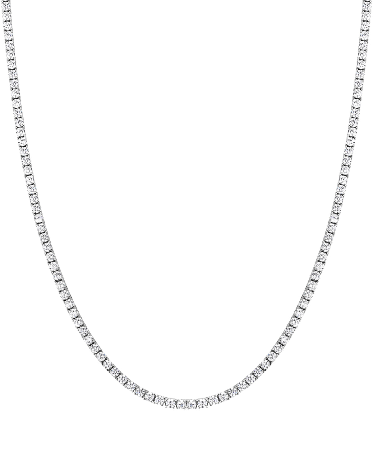 3mm white gold tennis necklace by Iceman Society