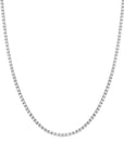 3mm white gold tennis necklace by Iceman Society