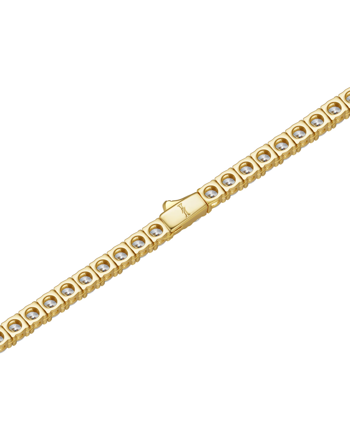 4mm 18k gold tennis necklace by Iceman Society