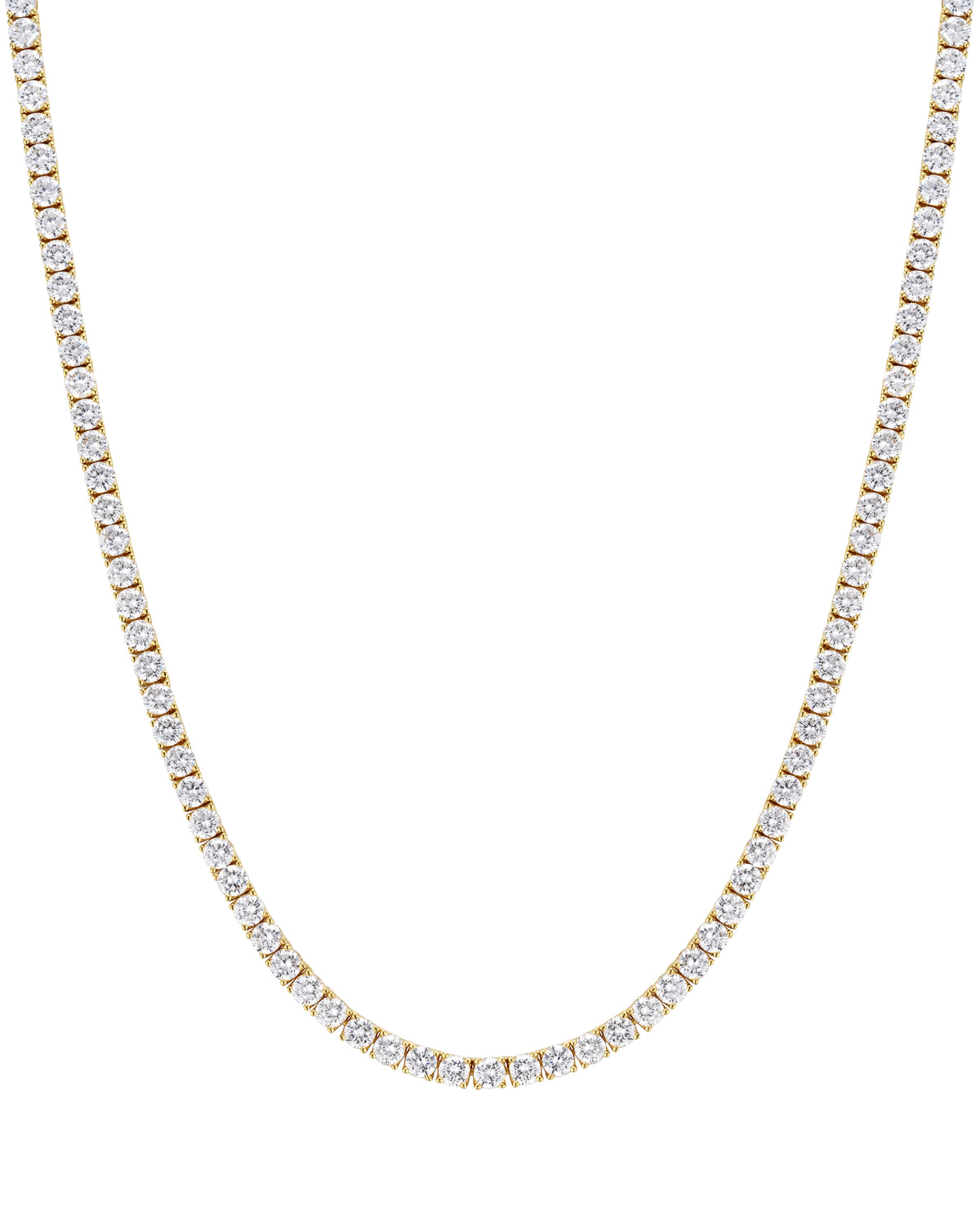 4mm 18k gold tennis necklace by Iceman Society