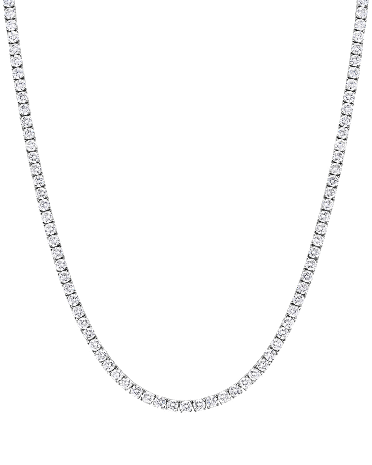 4mm white gold tennis necklace by Iceman Society