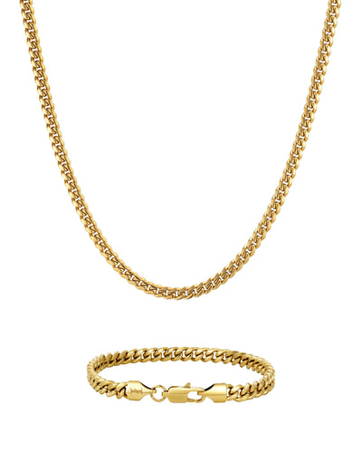 PLAIN SET - 5mm 古巴組合 (18K Gold)