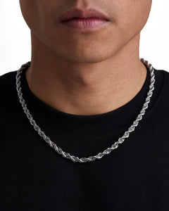 THE ROPE  - 6mm 麻花項鍊 (White Gold)